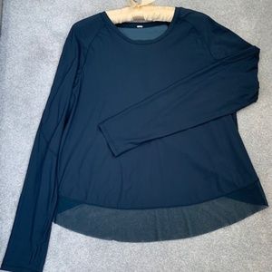 Lululemon  Quick Pace Long Sleeve Top Blue SZ 12